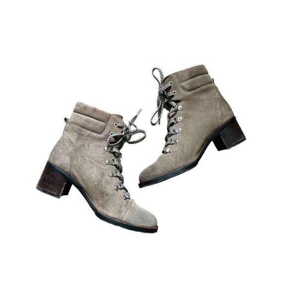 Sam Edelman Tie Up Ankle Manchester Flint Gray Boot sz 8 - Picture 2 of 8